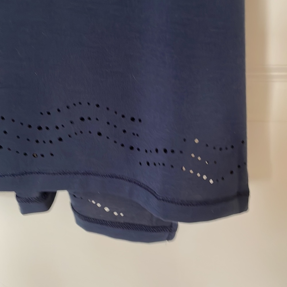 All In Motion Navy Perforated Racerback Tank Small NEW - Picture 3 of 5